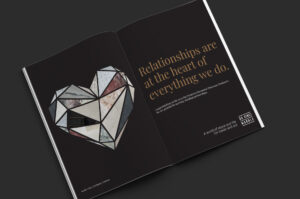 Da Vinci Marble Print Ad for Fall Show Magazine